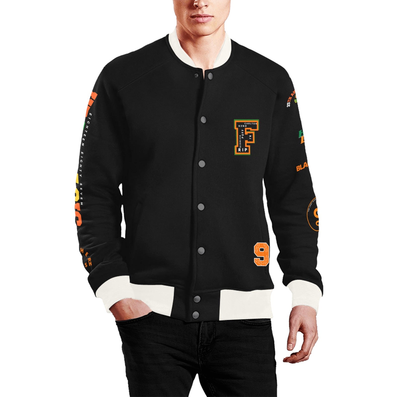Tatted Anniversary Jacket Men's All Over Print Baseball Jacket (Model H26)