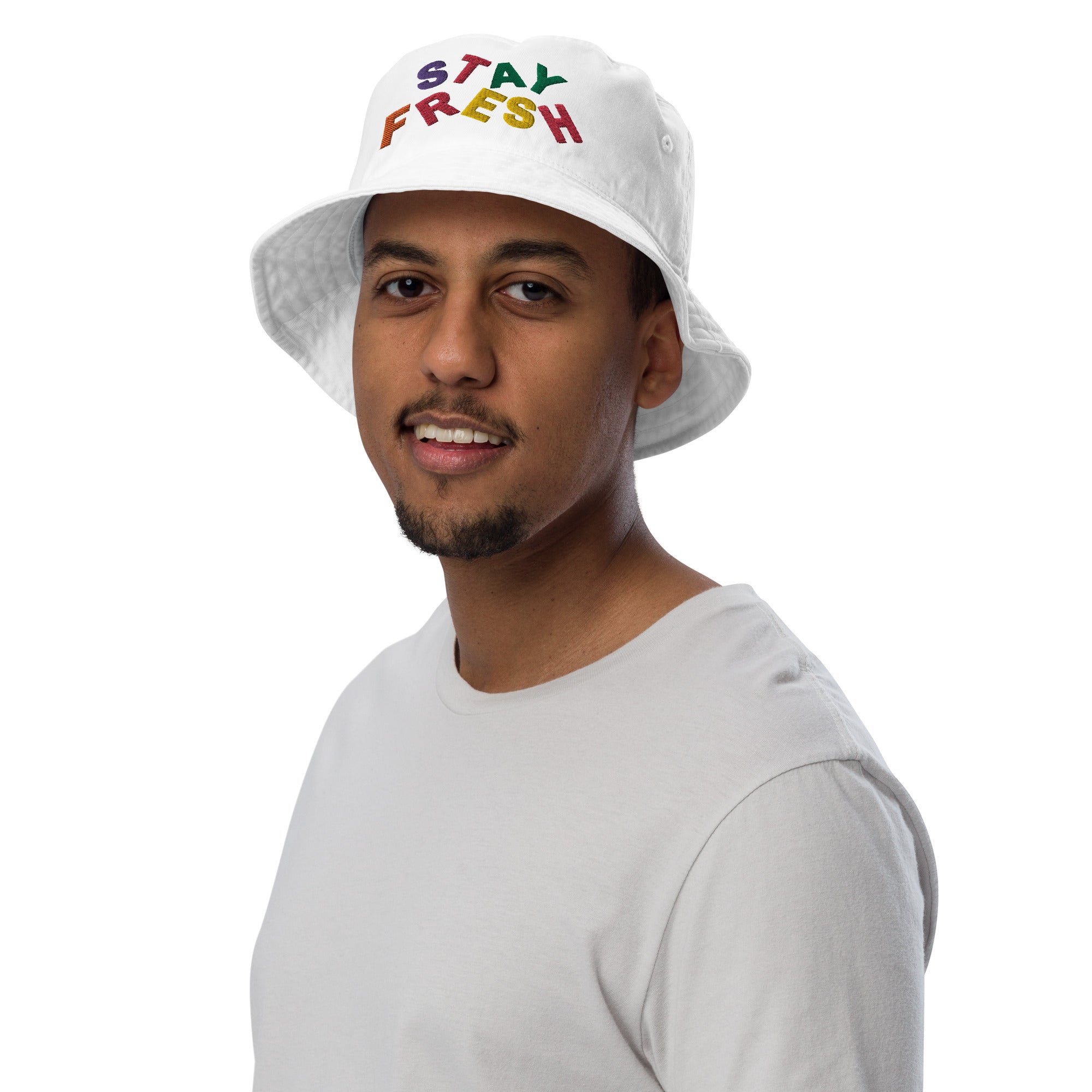 Stay Fresh Stitched Organic Bucket Hat